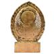 Brass Sitting Ganesha with Decorative Background