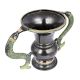 Black Brass Flower Pot with Fish Handles