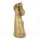Brass Tribal Women Bust Statue with Hoop Earrings