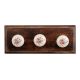 Red Dahlia Flower Ceramic Wooden Hooks