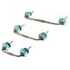 Turquoise Melon Glass Bridge Handle