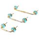 Turquoise Melon Glass Bridge Handle