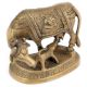 Brass Kamdhenu Cow and Calf Statue