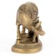 Brass Kamdhenu Cow and Calf Statue
