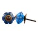 Royal Blue Melon Glass Cabinet Knob