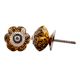 Mustard And Black Melon Glass Dresser Knob Online