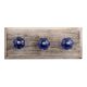 Cobalt Blue Melon Glass Wooden Hooks