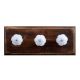 Light Grey Melon Glass Wooden Hooks