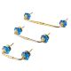 Royal Blue Melon Glass Bridge Handle