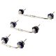 Navy Blue Melon Glass Bridge Handle
