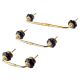 Navy Blue Melon Glass Bridge Handle