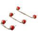 Red Melon Glass Bridge Handle