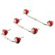 Red Melon Glass Bridge Handle