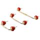 Red Melon Glass Bridge Handle