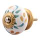 Three Color Leaf Etched Ceramic Knobs