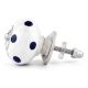 White Navy Blue Polka Dot Ceramic Knob