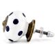 White Navy Blue Polka Dot Ceramic Knob