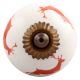 Brick Red Running Rein Deer Pattern Ceramic Drawer Knob