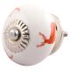 Brick Red Standing Rein Deer Pattern Ceramic Drawer Knob Online