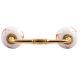 Peach Standing Rein Deer Pattern Ceramic Bridge Handle