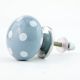 Grey White Polka Dot Cabinet Knob