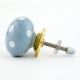 Grey White Polka Dot Cabinet Knob