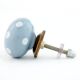 Grey White Polka Dot Cabinet Knob