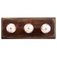 Brick Red Running Rein Deer Pattern Ceramic Wooden Hooks