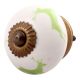 Pea Green Running Rein Deer Pattern Ceramic Cabinet Knob Online 