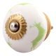 Pea Green Running Rein Deer Pattern Ceramic Cabinet Knob Online 