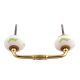 Pea Green Running Rein Deer Pattern Ceramic Bridge Handle