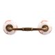 Peach Running Rein Deer Pattern Ceramic Bridge Handle
