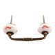 Peach Running Rein Deer Pattern Ceramic Bridge Handle
