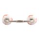 Peach Running Rein Deer Pattern Ceramic Bridge Handle