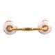 Peach Running Rein Deer Pattern Ceramic Bridge Handle