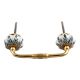 Green Leaf Medium Ceramic Bridge Handle