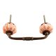 Sprinkled Orange Ceramic Bridge Handle