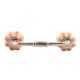 Sprinkled Orange Ceramic Bridge Handle