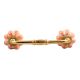 Sprinkled Orange Ceramic Bridge Handle