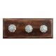 Green Leaf Medium Ceramic Wooden Hooks