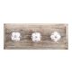 Blue Dahalia Medium Ceramic Wooden Hooks