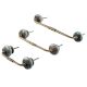 Grey Strewn Flat Ceramic Bridge Handle