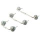 Grey Strewn Flat Ceramic Bridge Handle
