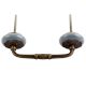 Grey Strewn Flat Ceramic Bridge Handle