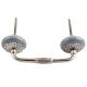 Grey Strewn Flat Ceramic Bridge Handle