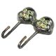 Brass Laughing Buddha Dual Hooks with Patina