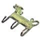 Brass Lion Face Three Wall Hooks