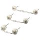 White Strewn Flat Ceramic Bridge Handle