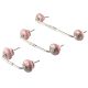 Pink Strewn Flat Ceramic Bridge Handle