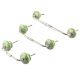 Pea Green Strewn Flat Ceramic Bridge Handle